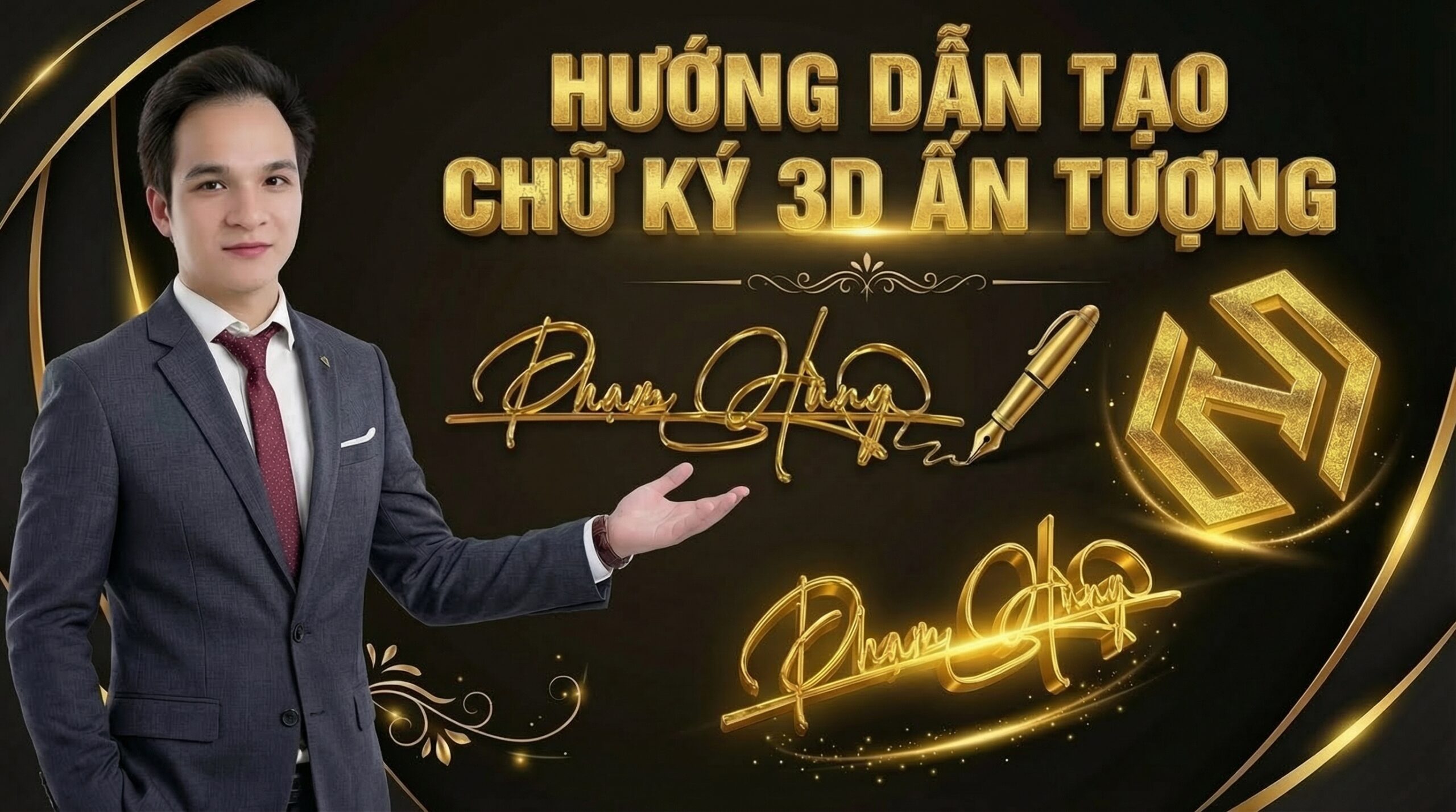 Tạo Chữ Ký 3D Ấn Tượng