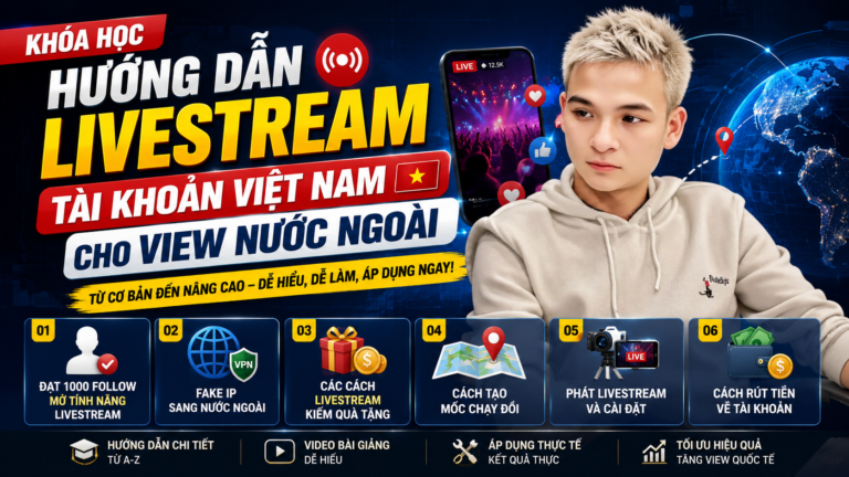Hướng Dẫn Livestream Tài Khoản Việt Nam Cho View Nước Ngoài