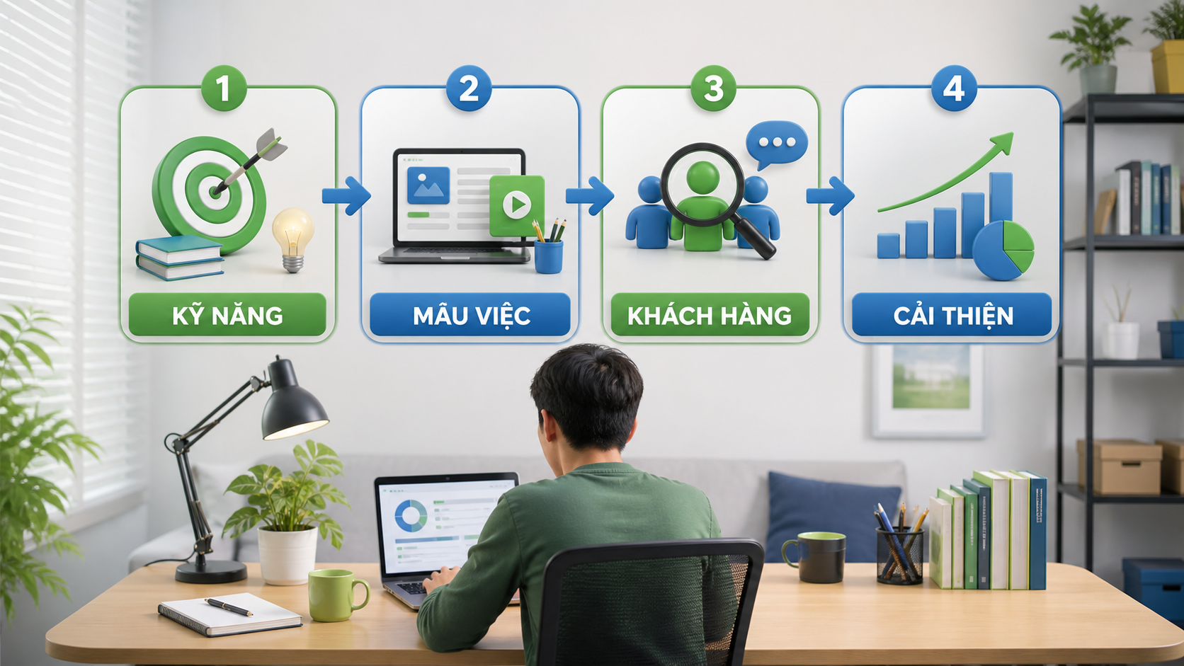 Hệ thống bốn bước kiếm tiền tại nhà từ kỹ năng