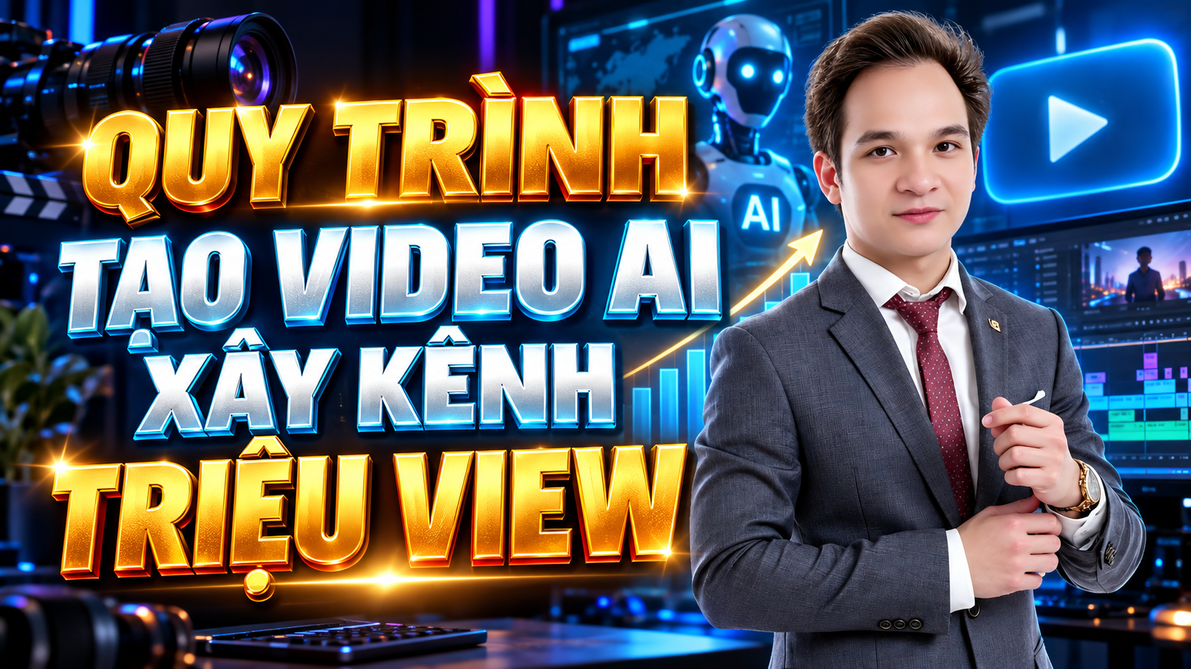 QUY TRÌNH TẠO VIDEO AI XÂY KÊNH TRIỆU VIEW
