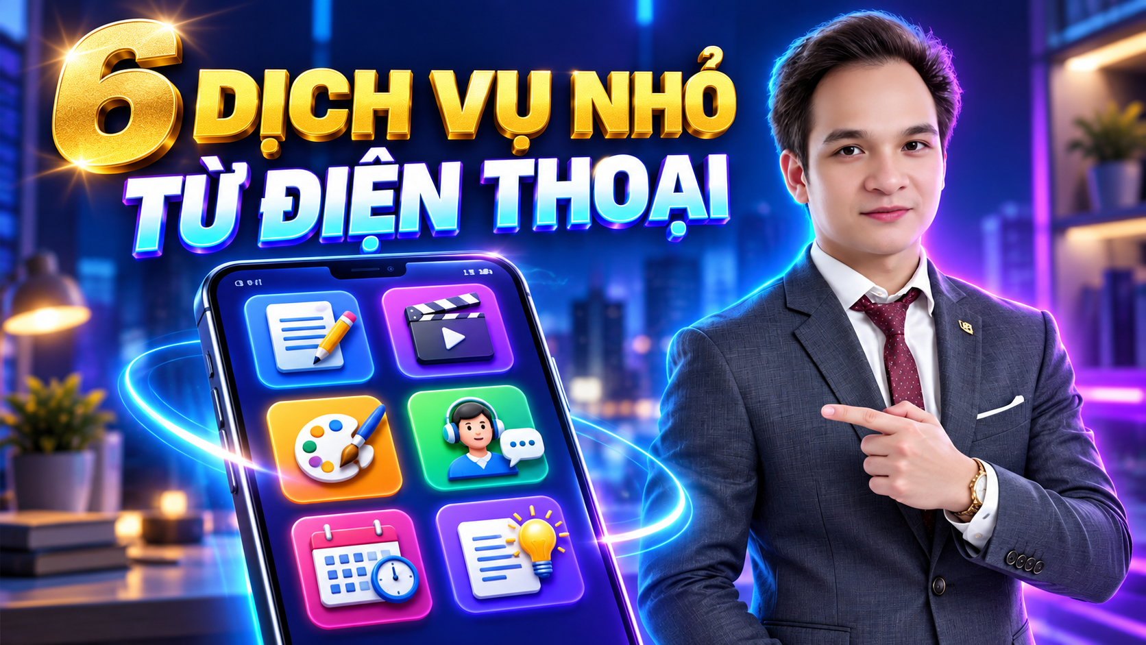 Ảnh bìa Phạm Văn Hùng giới thiệu 6 dịch vụ nhỏ từ điện thoại